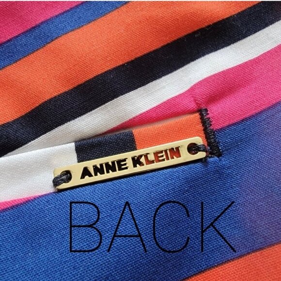 Anne Klein Poppy Combo Shorts Womens Striped Multicolor Cotton Stretch Shorts Si - Picture 10 of 16